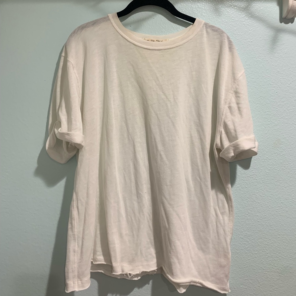 Free People White Tee